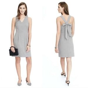 NWT Banana Republic Holiday Grey Bow Back Dress 2P